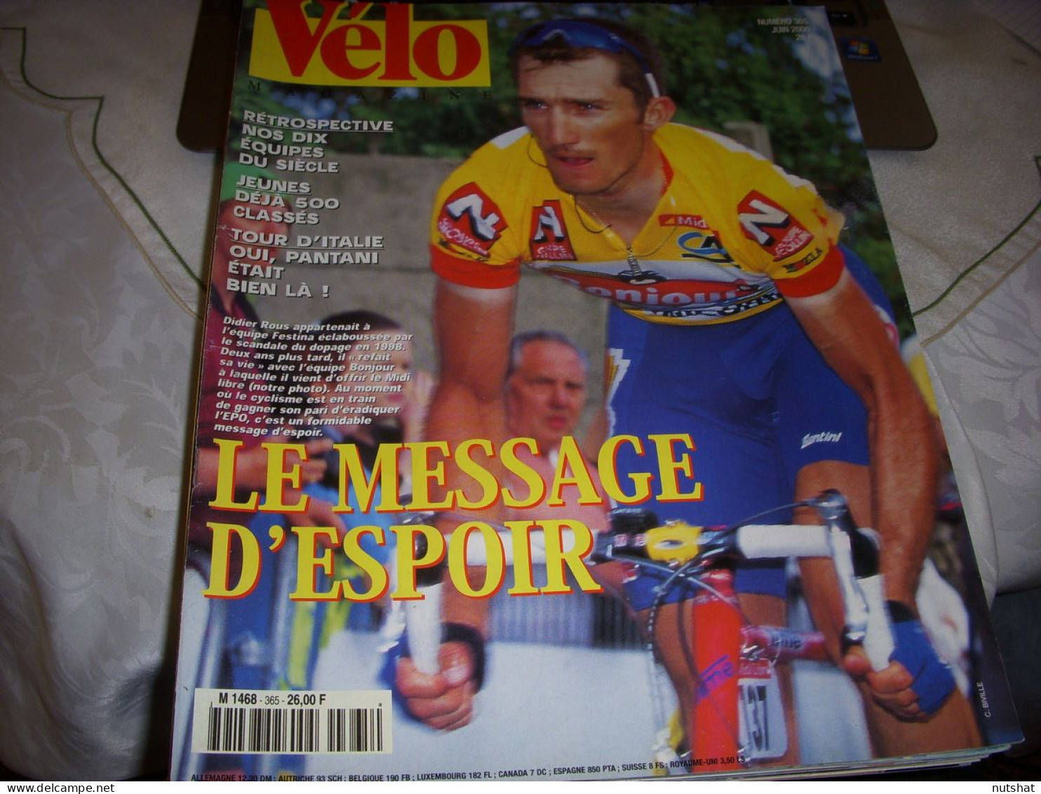 VELO MAG 365 06.2000 D. ROUS GIRO PANTANI CASPER RETRO Les 10 EQUIPES Du SIECLE - Sport