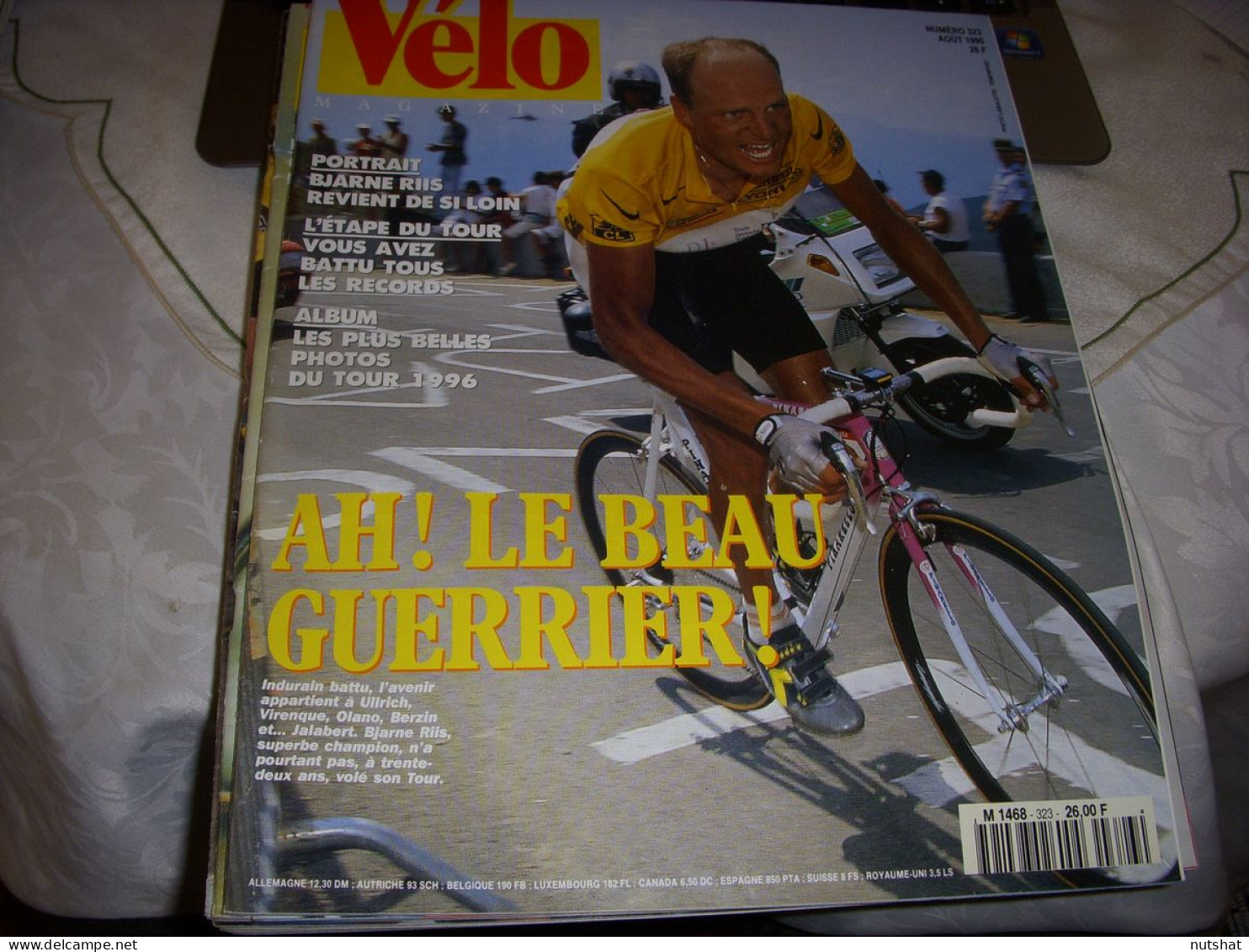 VELO MAG 323 08.1996 MIROIR DU TOUR 1er Bjarne RIIS IMAGES Et RESULTATS JO LONGO - Deportes