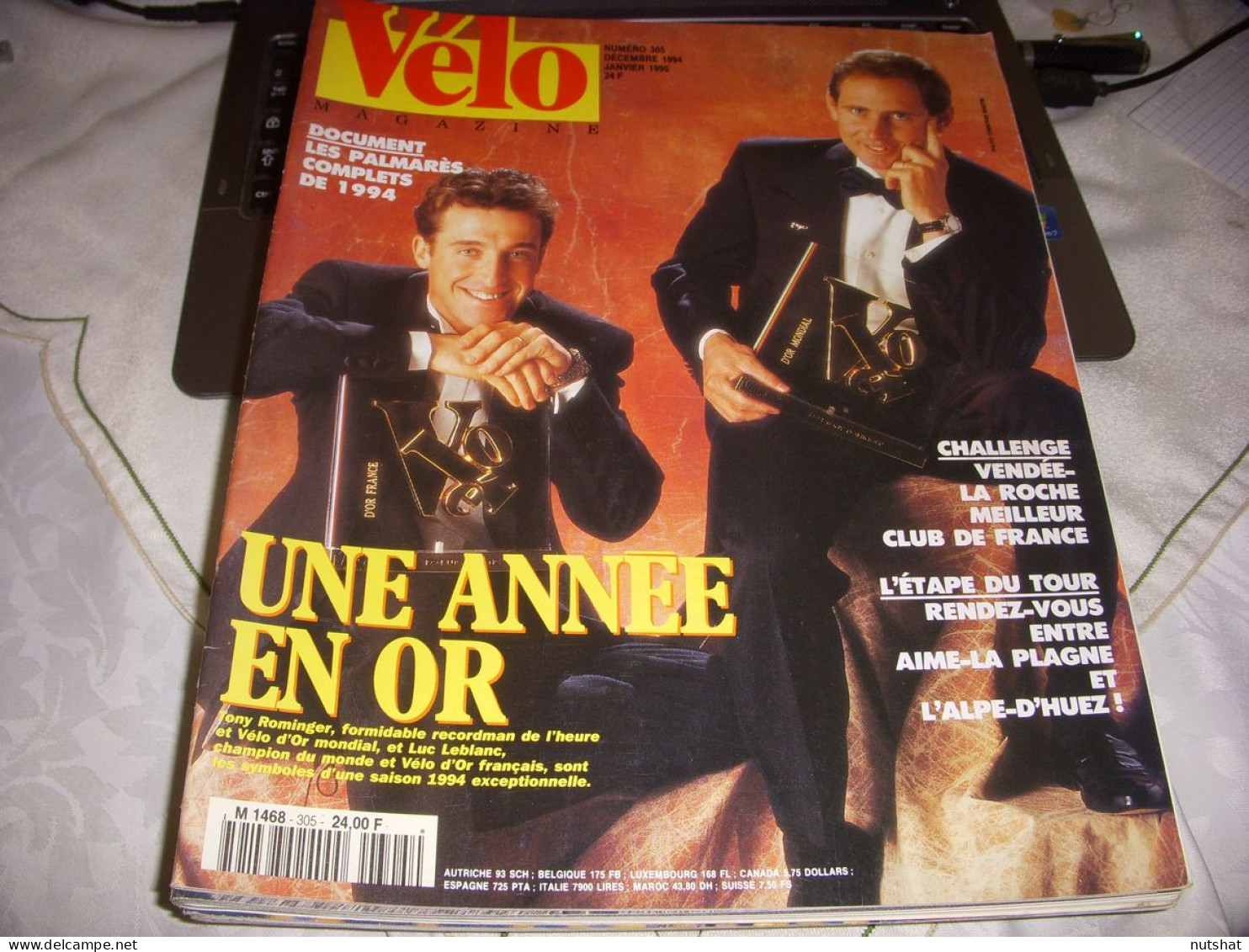 VELO MAG 305 12.1994 BILAN SAISON 1994 VELO D'OR ROMINGER Luc LEBLANC PETILLEAU - Sport