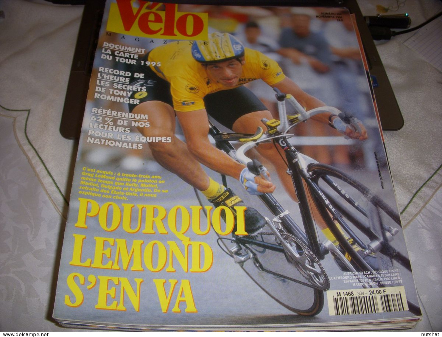 VELO MAG 304 11.1994 FIN CARRIERE LEMOND BORTOLOMI RECORD HEURE ROMINGER - Deportes