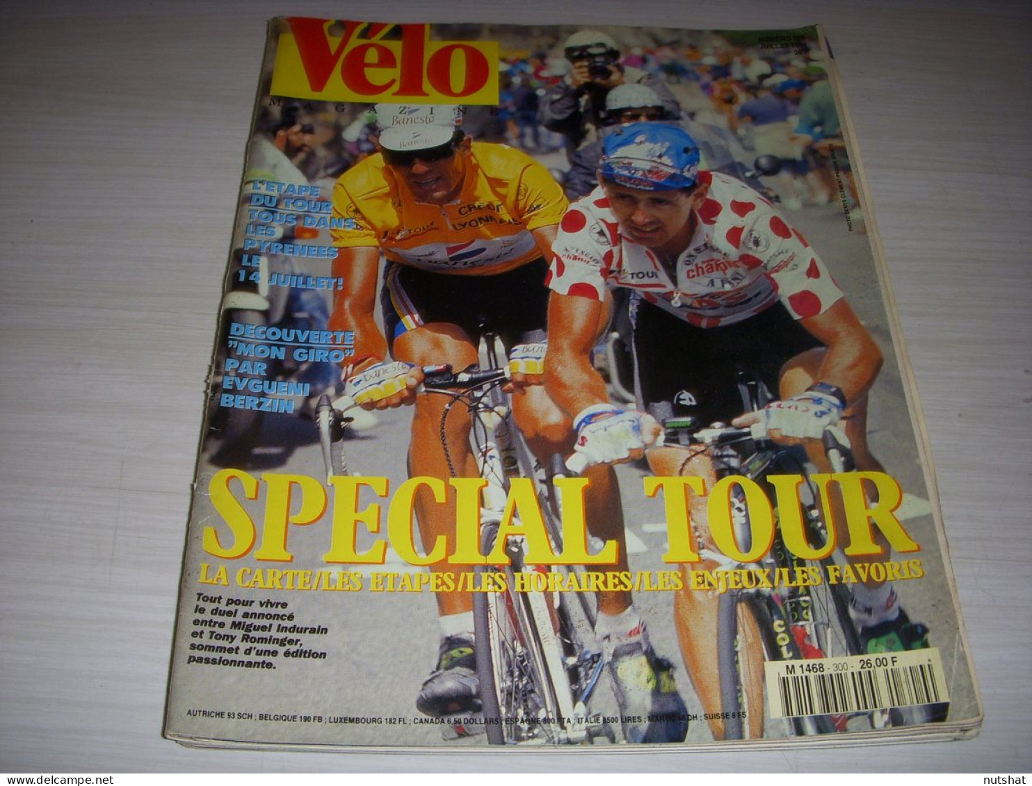 VELO MAG 300 07.1994 GUIDE Du TOUR ROMINGER INDURAIN Le VENTOUX GIRO BERZIN - Deportes