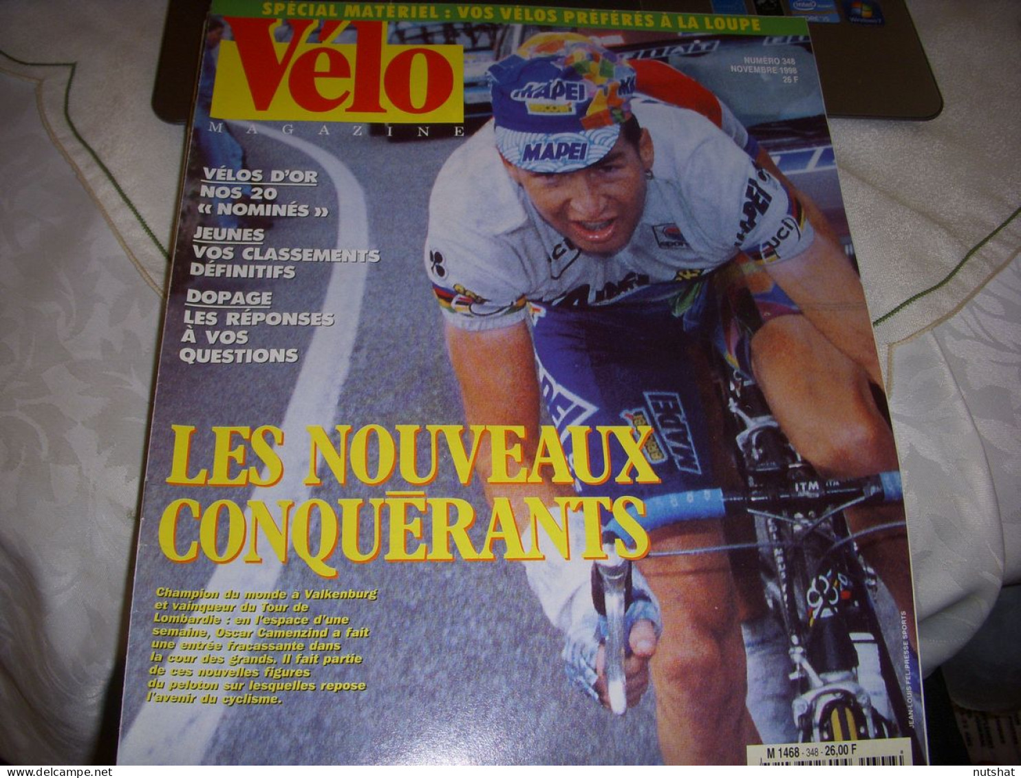 VELO MAG 348 11.1998 CHPT MONDE TOUR De LOMBARDIE 1er CAMENZIND Jacky DURAND - Deportes