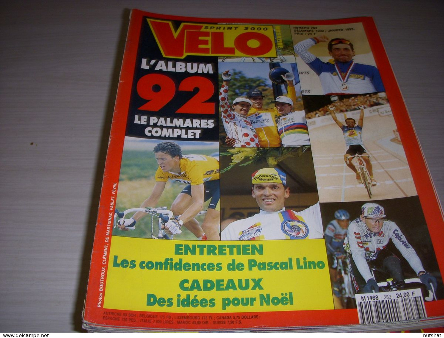 VELO MAG 283 12.1992 BILAN SAISON 1992 INDURAIN LINO LEBLANC DUCLOS LUDWIG - Sport