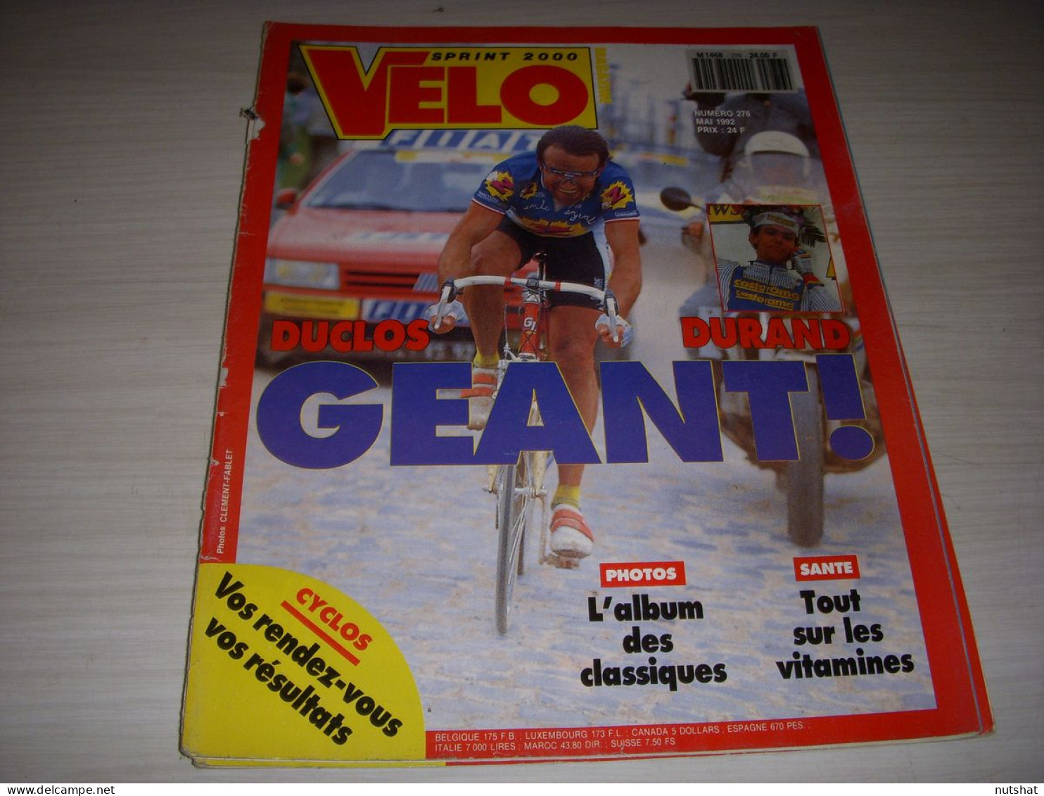 VELO MAG 276 05.1992 PARIS ROUBAIX 1er DUCLOS LASSALLE TOUR FLANDRES 1er DURAND - Deportes