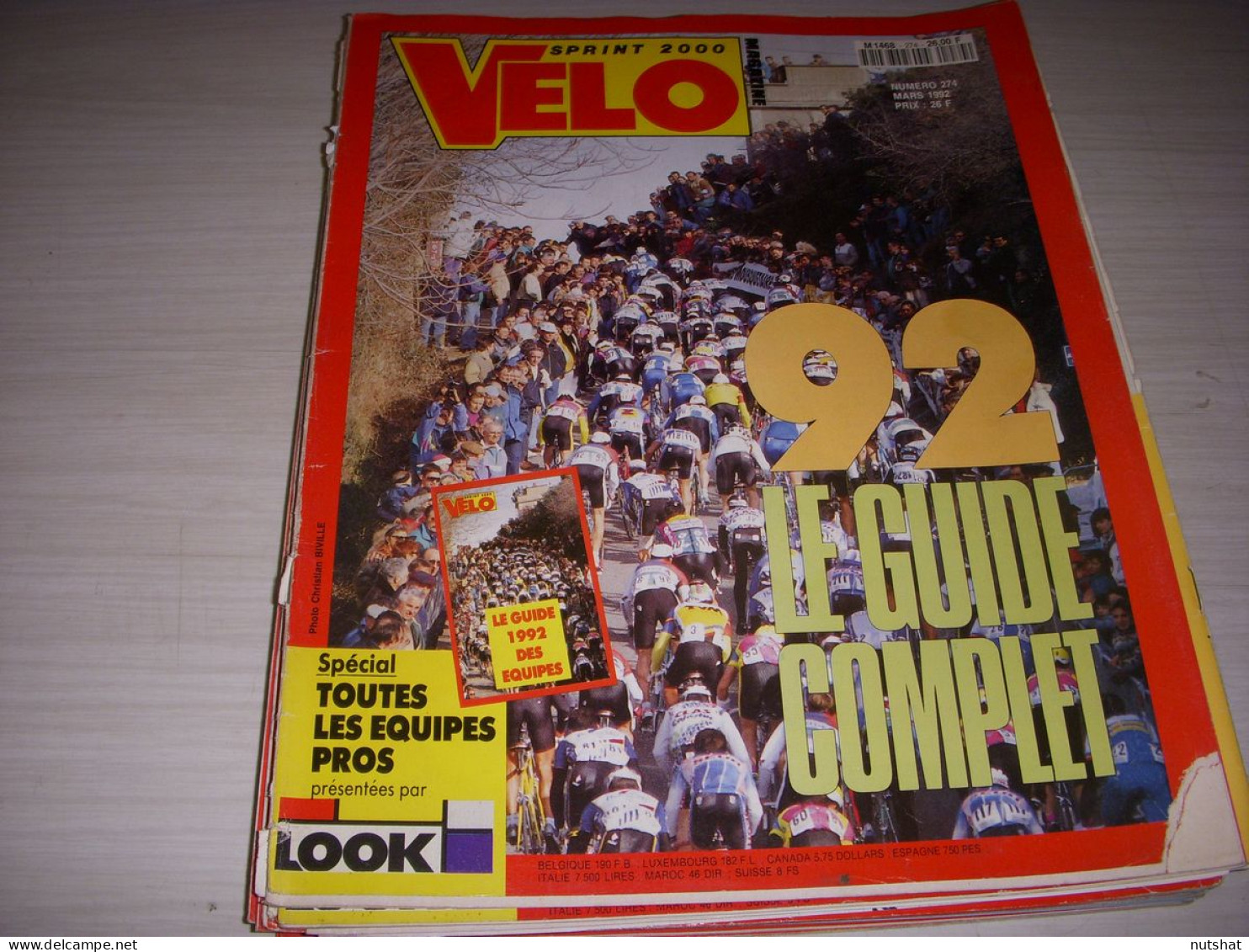 VELO MAG 274 03.1992 BUGNO FIGNON INDURAIN CHIAPPUCCI MOTTET LEMOND RDV 92 - Deportes