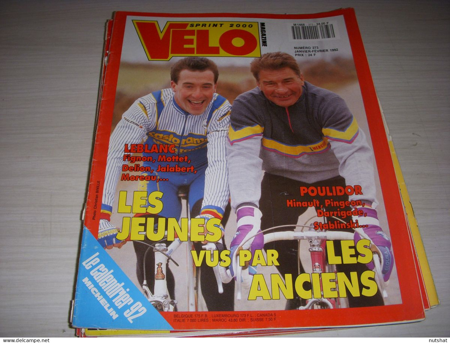 VELO MAG 273 01.1992 LEBLANC POULIDOR CYCLO CROSS PAGNIER CALENDRIER 92 - Sport