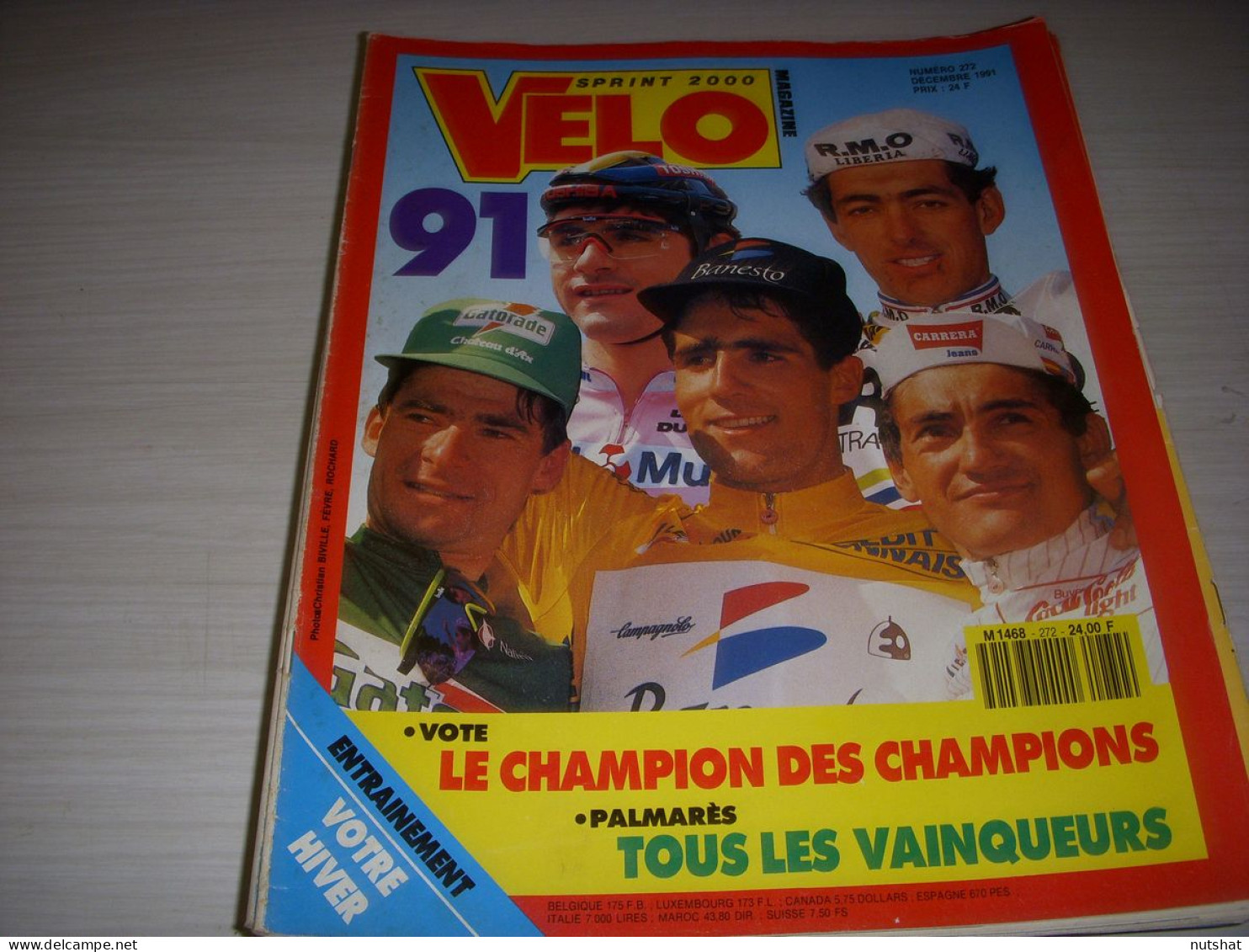 VELO MAG 272 12.1991 LIVRE OR INDURAIN MADIOT BUGNO JALABERT CHIAPPUCCI GODDET - Sport