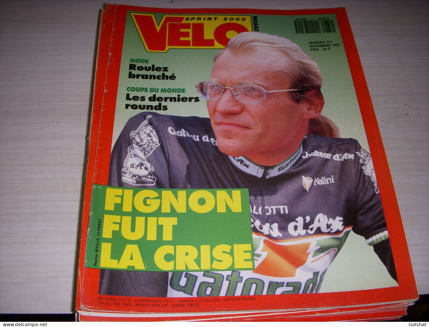 VELO MAG 271 11.1991 FIGNON AVEC BUGNO CARTE Et ETAPES TdF 1992 DOMINIQUE GARDE - Sport