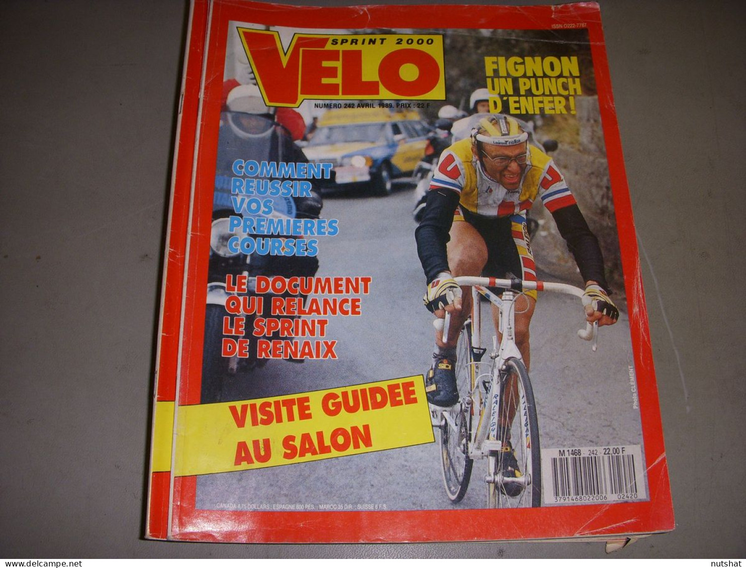 VELO MAG 242 04.1989 FIGNON UN PUNCH D'ENFER VAN LOOY INDURAIN ROMINGER BEZAULT - Deportes