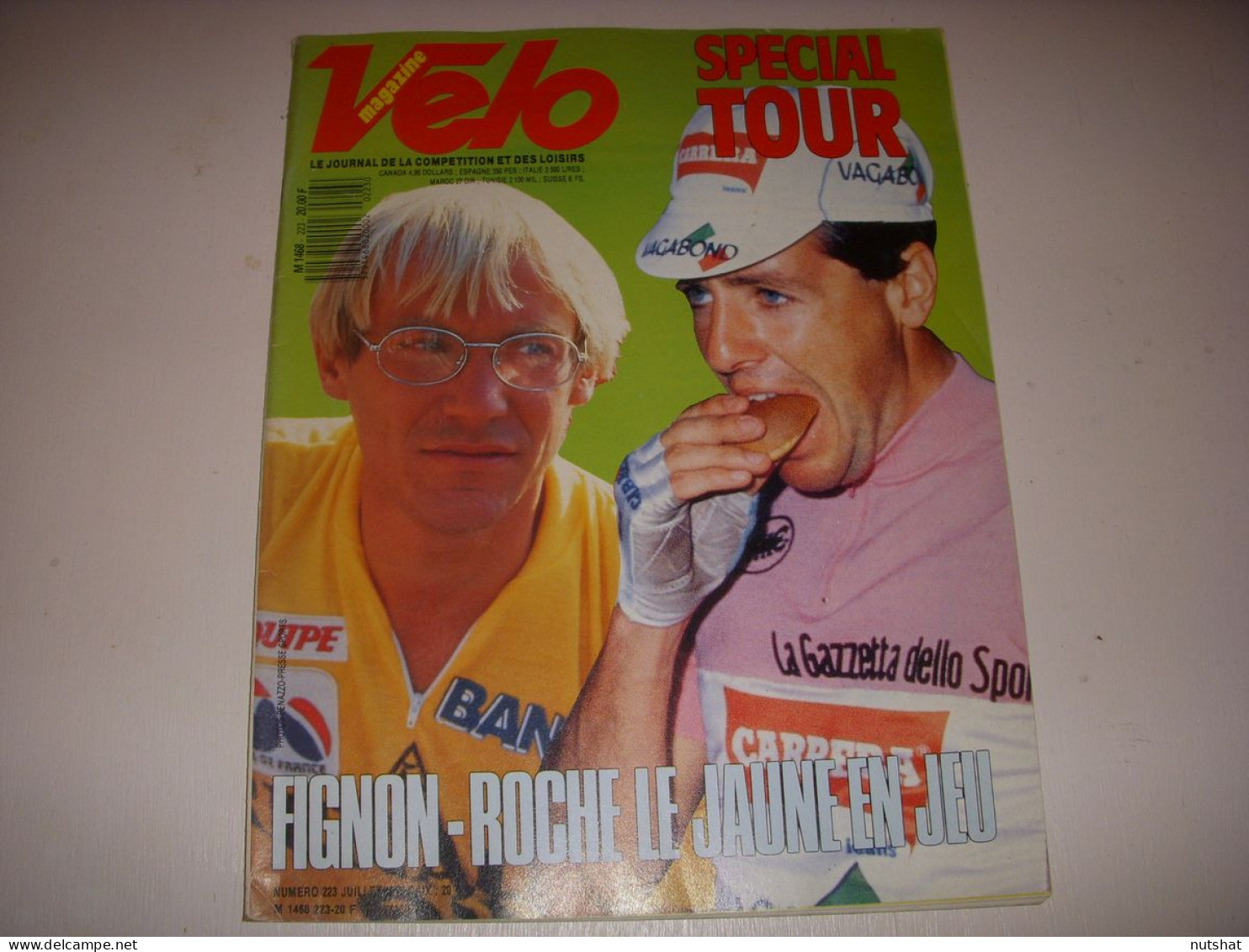 VELO MAG 223 07.1987 SPECIAL TOUR FIGNON ROCHE HISTOIRE VENTOUX LONGO CANINS - Sport