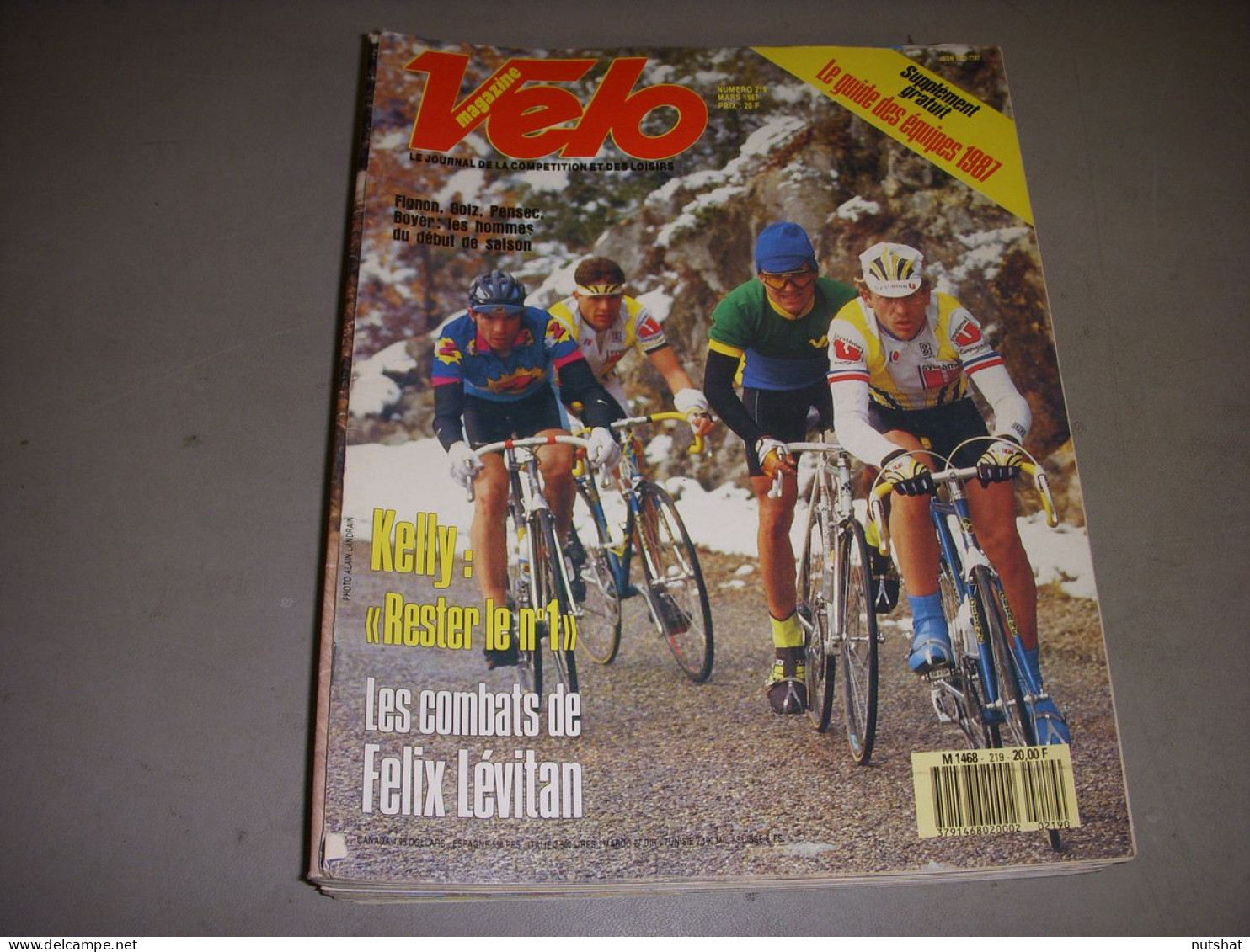 VELO MAG 219 03.1987 KELLY FELIX LEVITAN BIONDI CLAVEYROLAT De LAS CUEVAS - Deportes