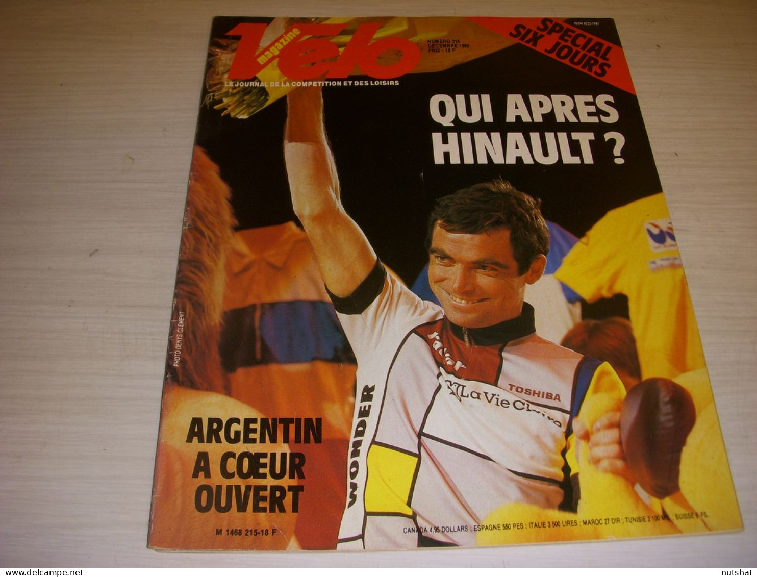 VELO MAG 216 11.1986 HINAULT ARGENTIN SPECIAL SIX JOURS BARONCHELLI - Deportes