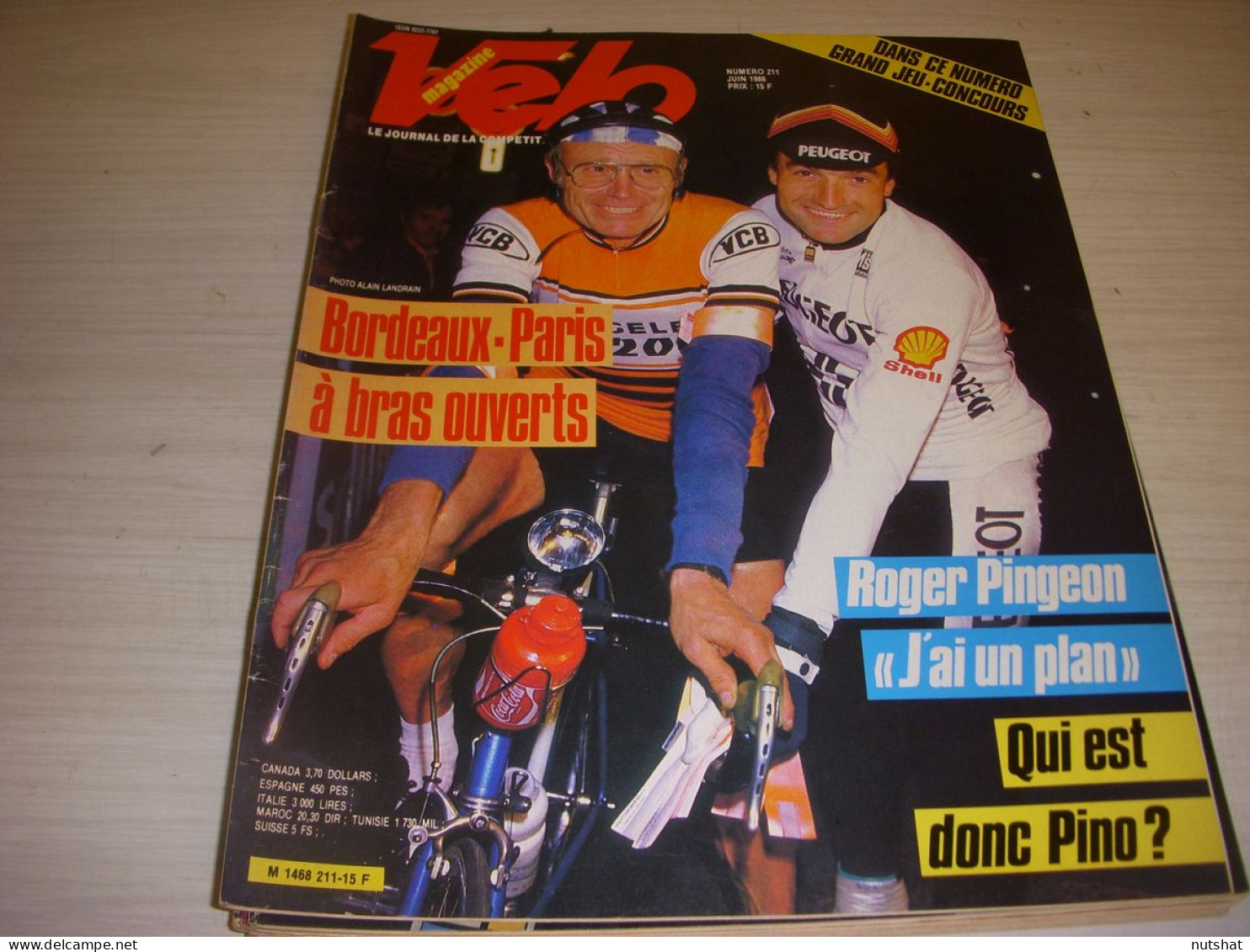 VELO MAG 211 06.1986 Alvaro PINO BORDEAUX PARIS 1er GLAUS PENSEC PIASECKI - Sport