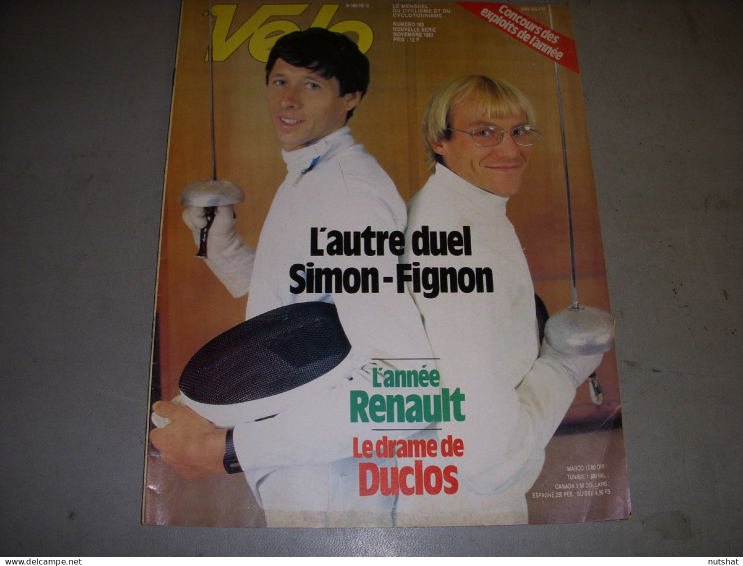 VELO MAG 183 11.1983 DUEL SIMON FIGNON ANNEE RENAULT SPECIAL SALON - Sport