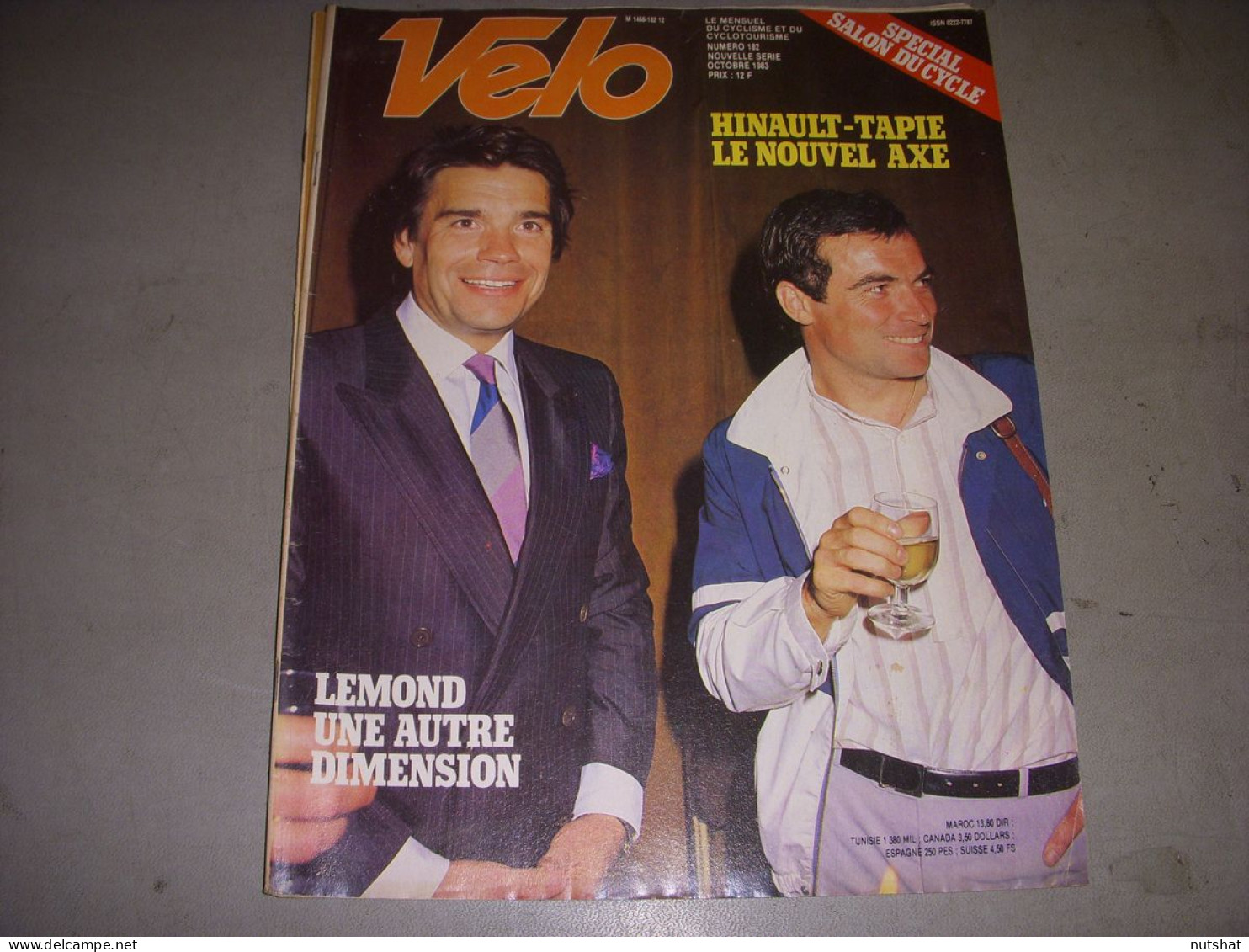 VELO MAG 182 10.1983 NOUVEL AXE HINAULT TAPIE SALON CYCLE LEMOND BOUVET LUDWIG - Sport