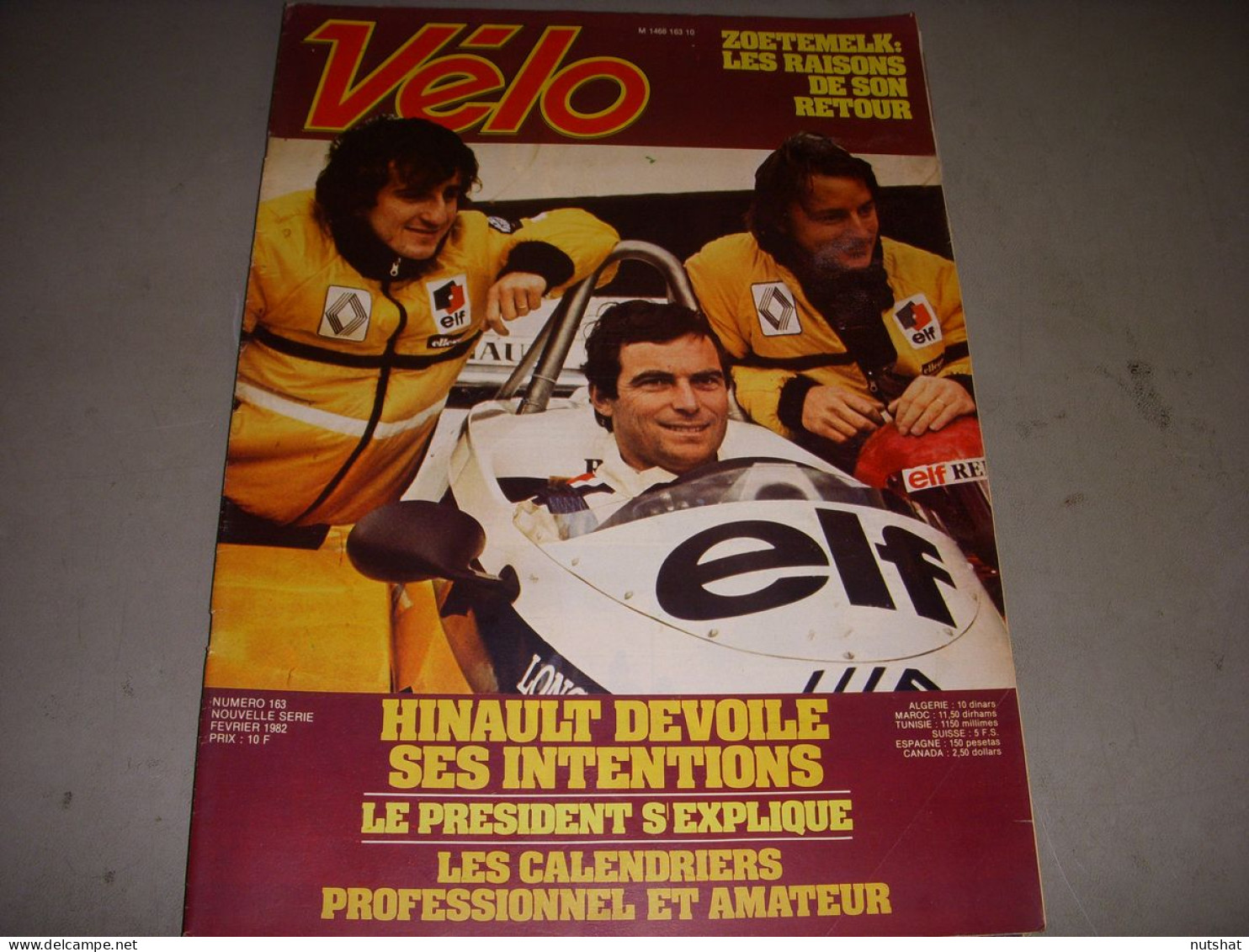 FRANCE VELO 163 02.1982 ZOETEMELK HINAULT CALENDRIER 1982 GAYANT SALOMON - Sport