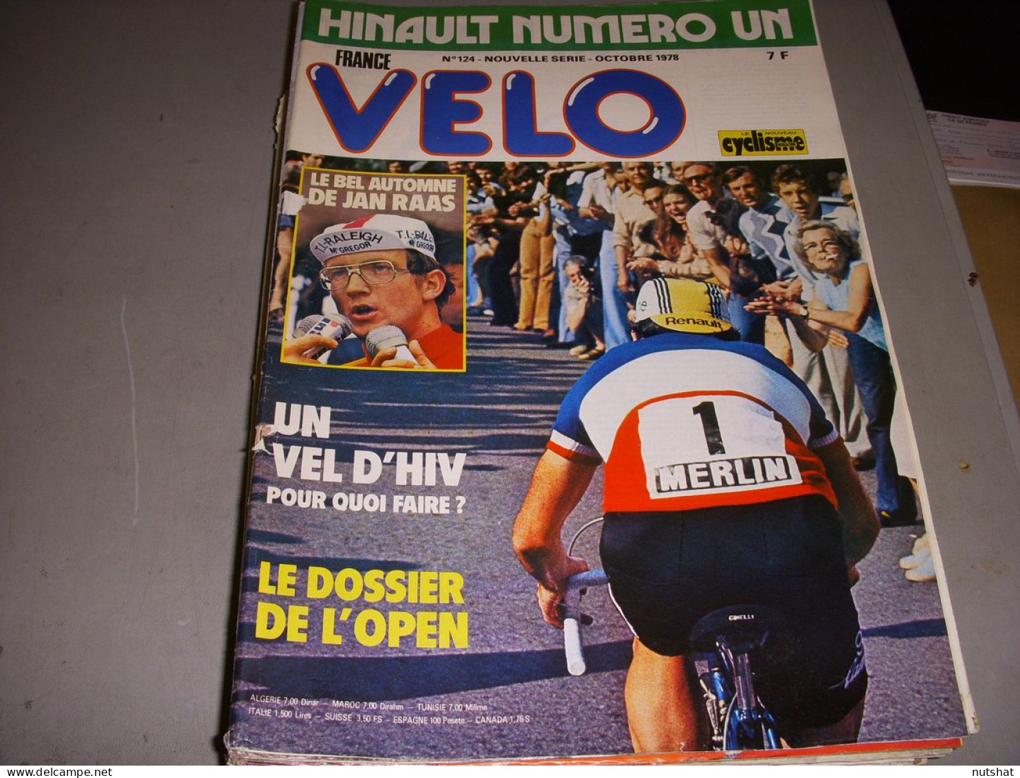 FRANCE VELO 124 10.1978 JAN RAAS TI RALEIGH HINAULT MOSER GP Des NATIONS - Deportes