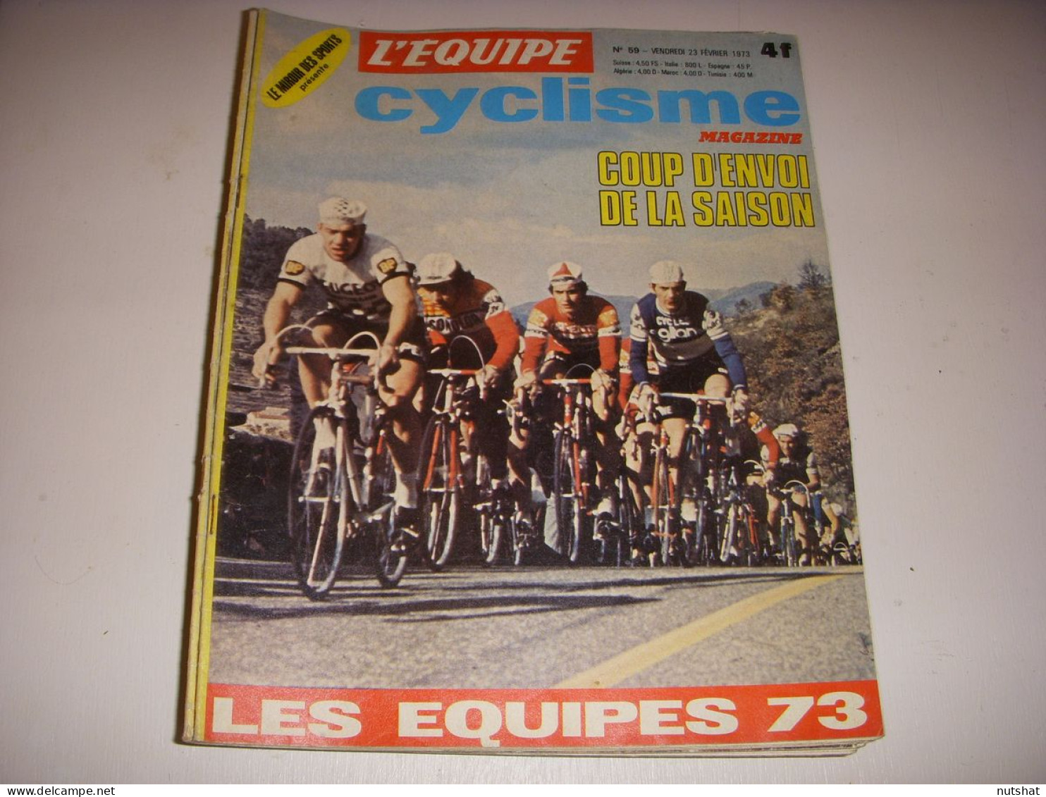 CYCLISME MAG 059 02.1973 EQUIPES 1973 WOLFSHOHL Den HARTOG CYCLOCROSS HERBAIN - Deportes