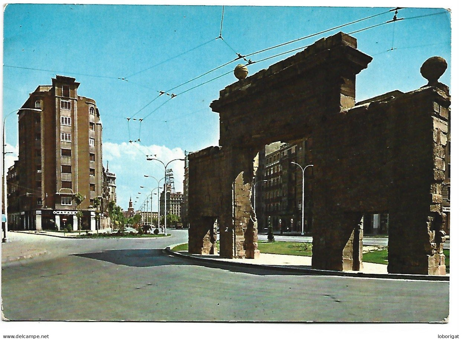 PUERTA DEL CARMEN Y PASEO DE PAMPLONA / THE CARMEN DOOR AND PAMPLONA PROMENADE.- ZARAGOZA.- ( ESPAÑA ) - Zaragoza