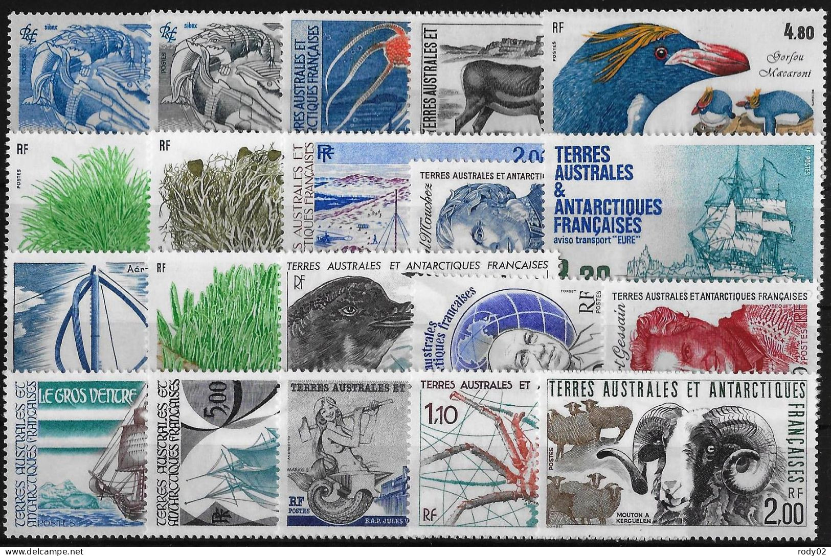 TAAF - LOT ANNEES 1985 A 1989 - 2 SCANS - NEUF** MNH - Verzamelingen & Reeksen