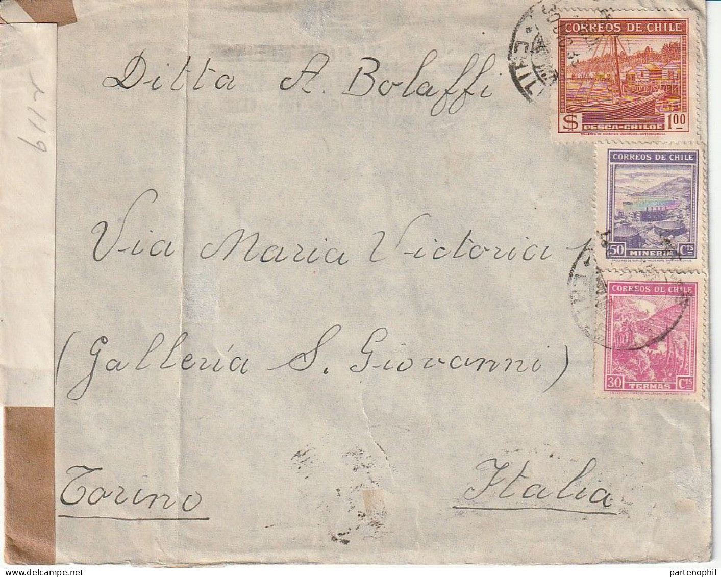 Chile 1933 -  Postgeschichte - Storia Postale - Histoire Postale - Cile