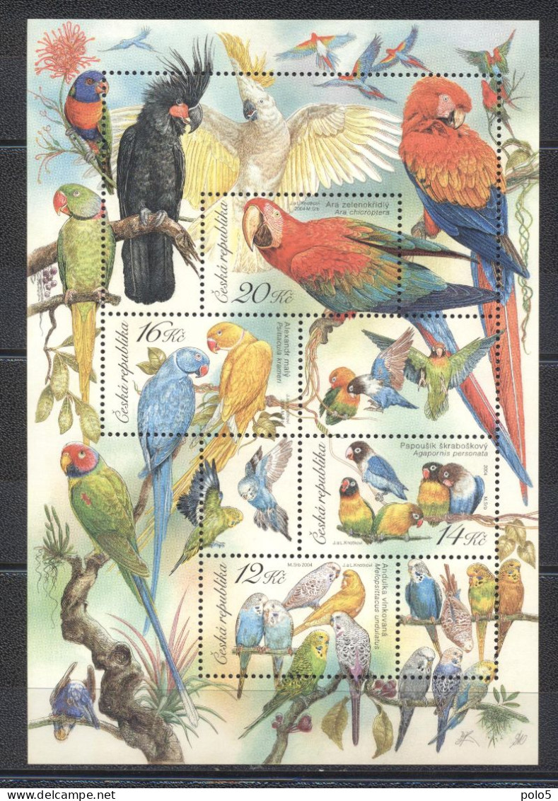 Tchequie 2004- Parrots M/Sheet - Ungebraucht