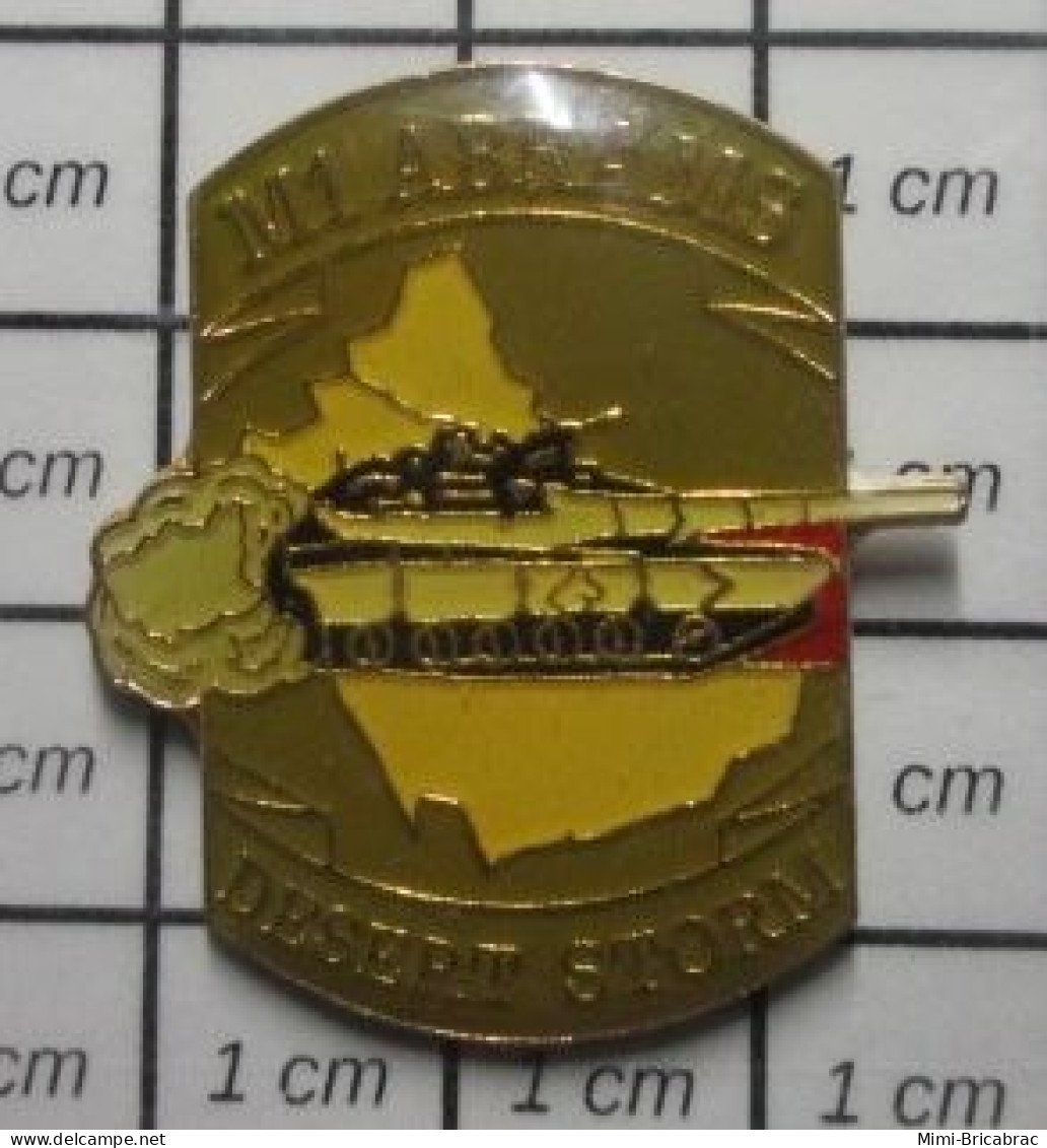 618B Pin's Pins / Beau Et Rare / MILITARIA / GUERRE DU GOLFE DESERT STORM CHAR M-1 ABRAMS - Militair & Leger