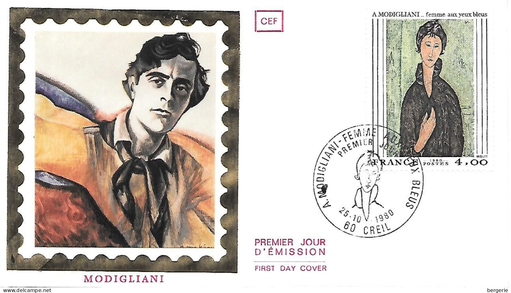 1er/ Jour   1980    -   Tableau De Modigliani - 1980-1989