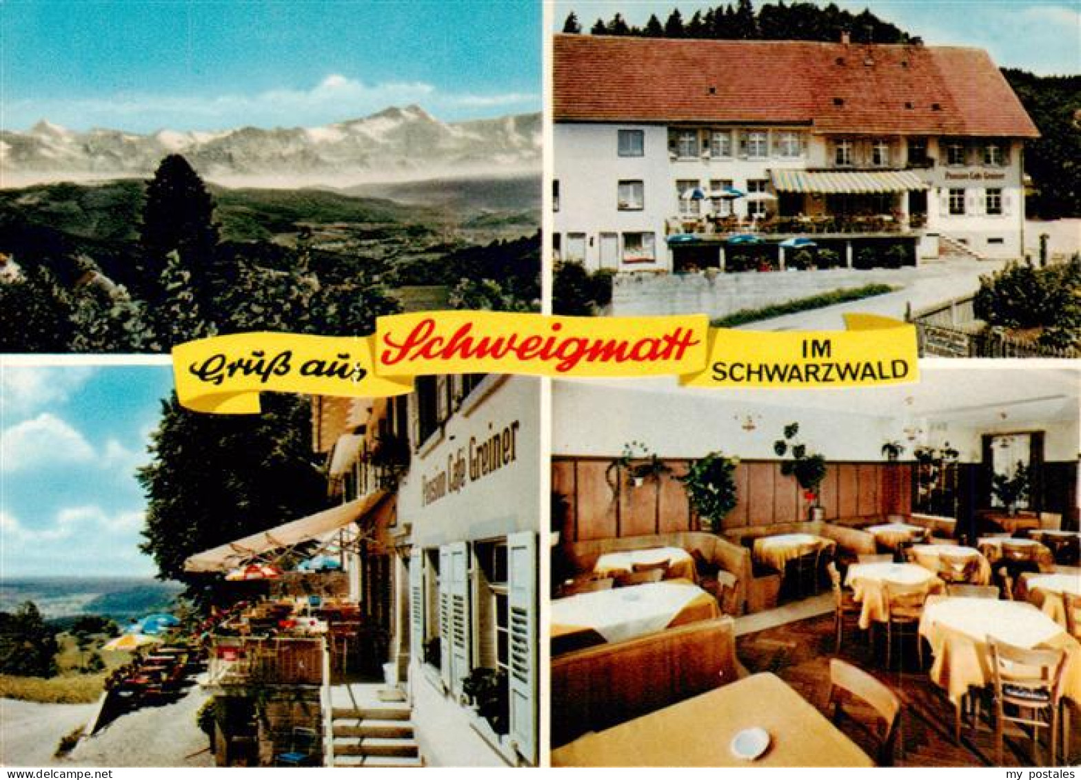 73927889 Schweigmatt_Schopfheim Panorama Cafe Pension Greiner Gastraum Terrasse - Schopfheim