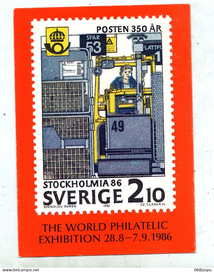 Carte Cachet Stockholm Expo  86  Philatelie - Covers & Documents