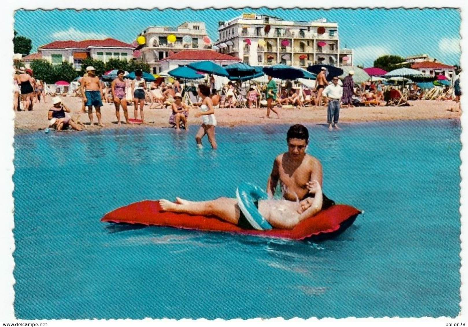 JESOLO LIDO - SPIAGGIA E ALBERGHI - VENEZIA - 1967 - Venezia (Venice)