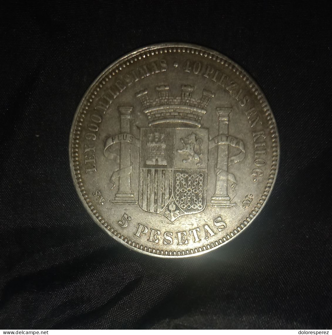 Moneda De Plata " La Gloriosa " Cinco Pesetas,  Año  1870 - Alla Rinfusa - Monete
