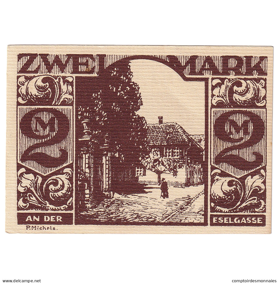 Billet, Allemagne, Paderborn, 2 Mark, Ferme, 1921, 1921-11-10, SPL, Mehl:1043.5 - Sonstige & Ohne Zuordnung