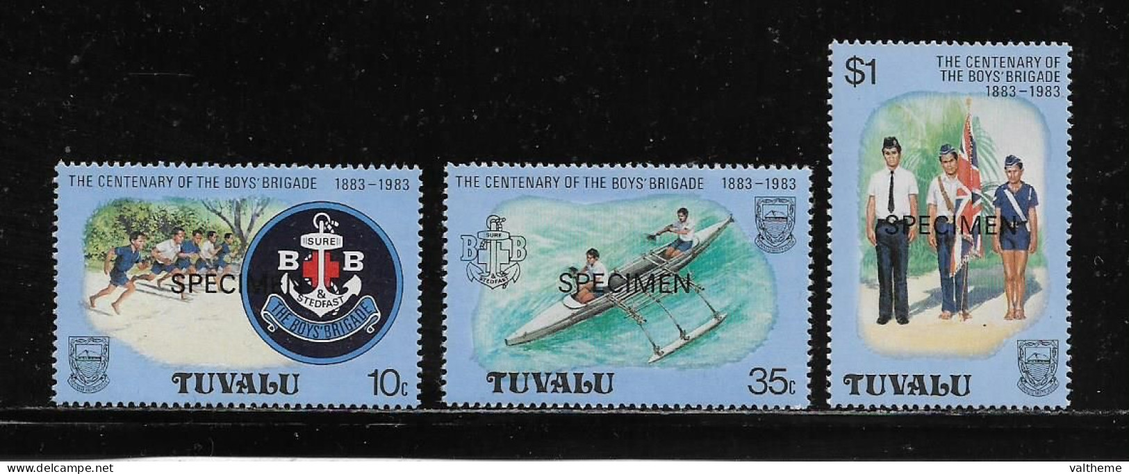 TUVALU  ( DIV - 385 )   1982  N° YVERT ET TELLIER  N°  205/207     N**   SPECIMEN - Tuvalu