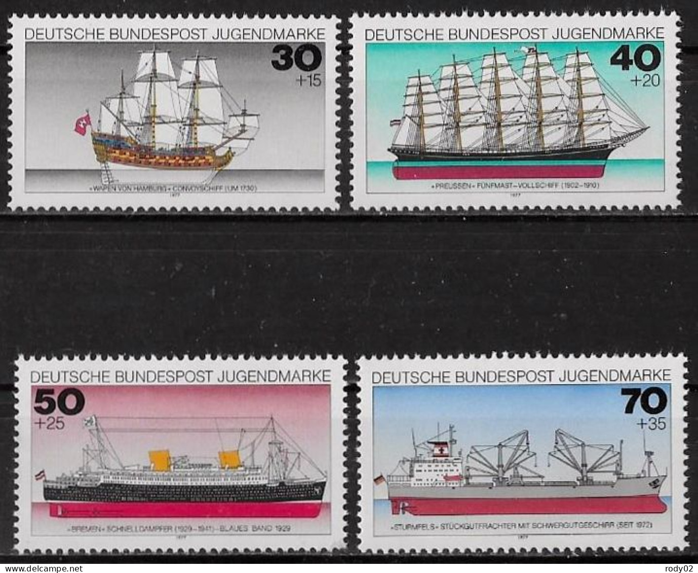 ALLEMAGNE - BATEAUX - N° 776 A 779 - NEUF** MNH - Bateaux