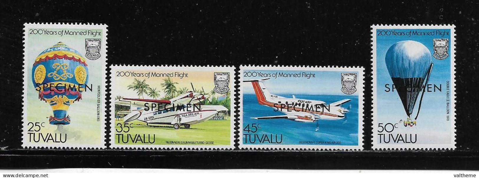 TUVALU  ( DIV - 386 )   1982  N° YVERT ET TELLIER  N°  209/212     N**   SPECIMEN - Tuvalu