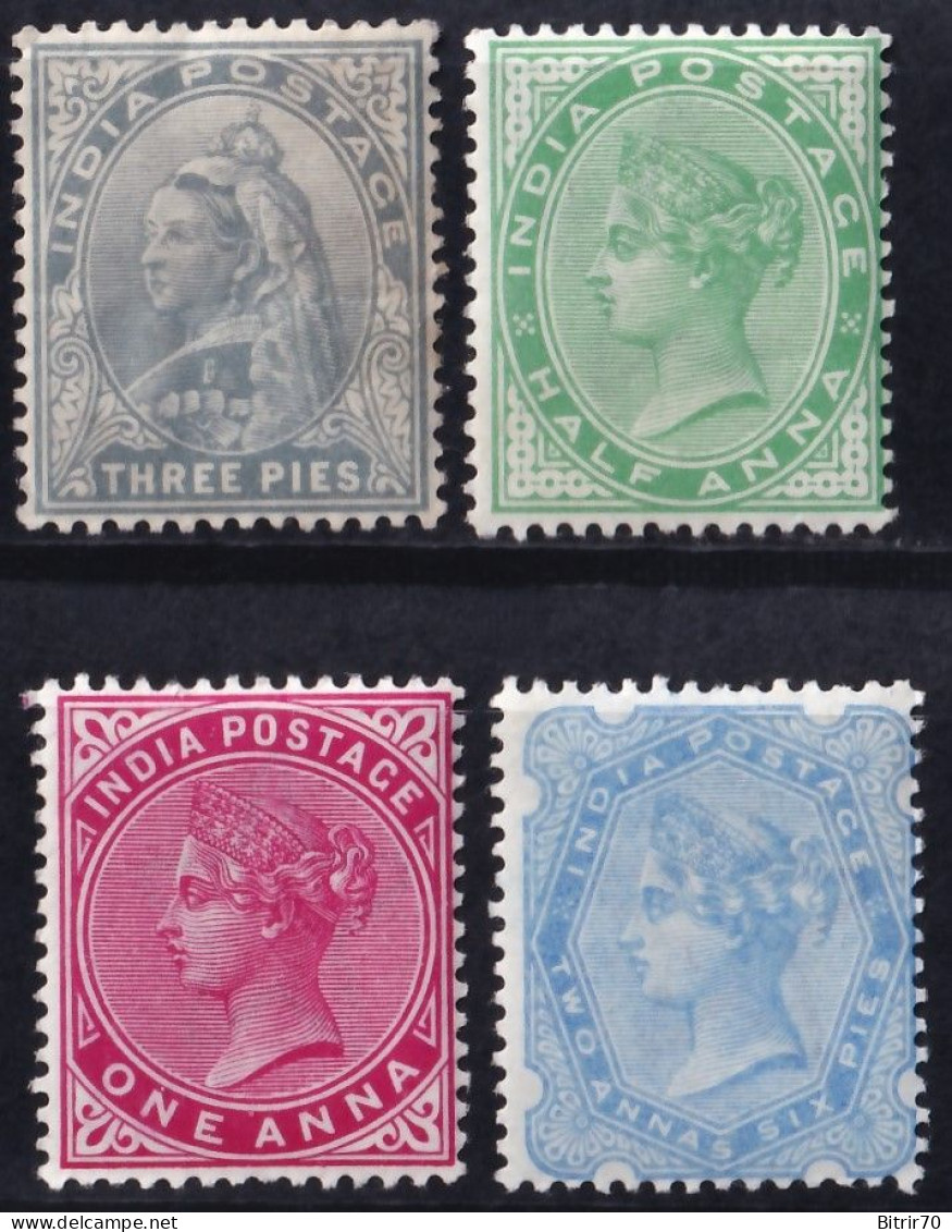 India. 1900 Y&T. 52, 53, 54, 56, MH. - 1882-1901 Imperio