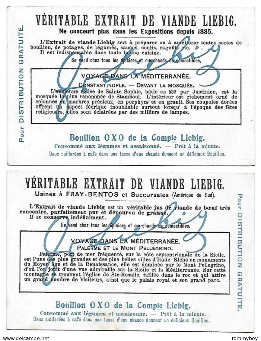 S 874, Liebig 6 Cards, Voyage Dans La Méditerranée (small Damage At Borders) (ref B23) - Liebig