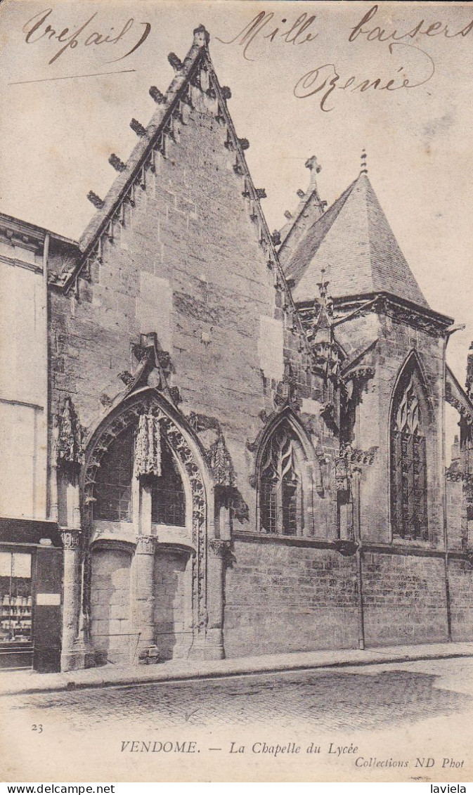 41 VENDOME - La Chapelle Du Lycée - Circulée 1904 - Vendome