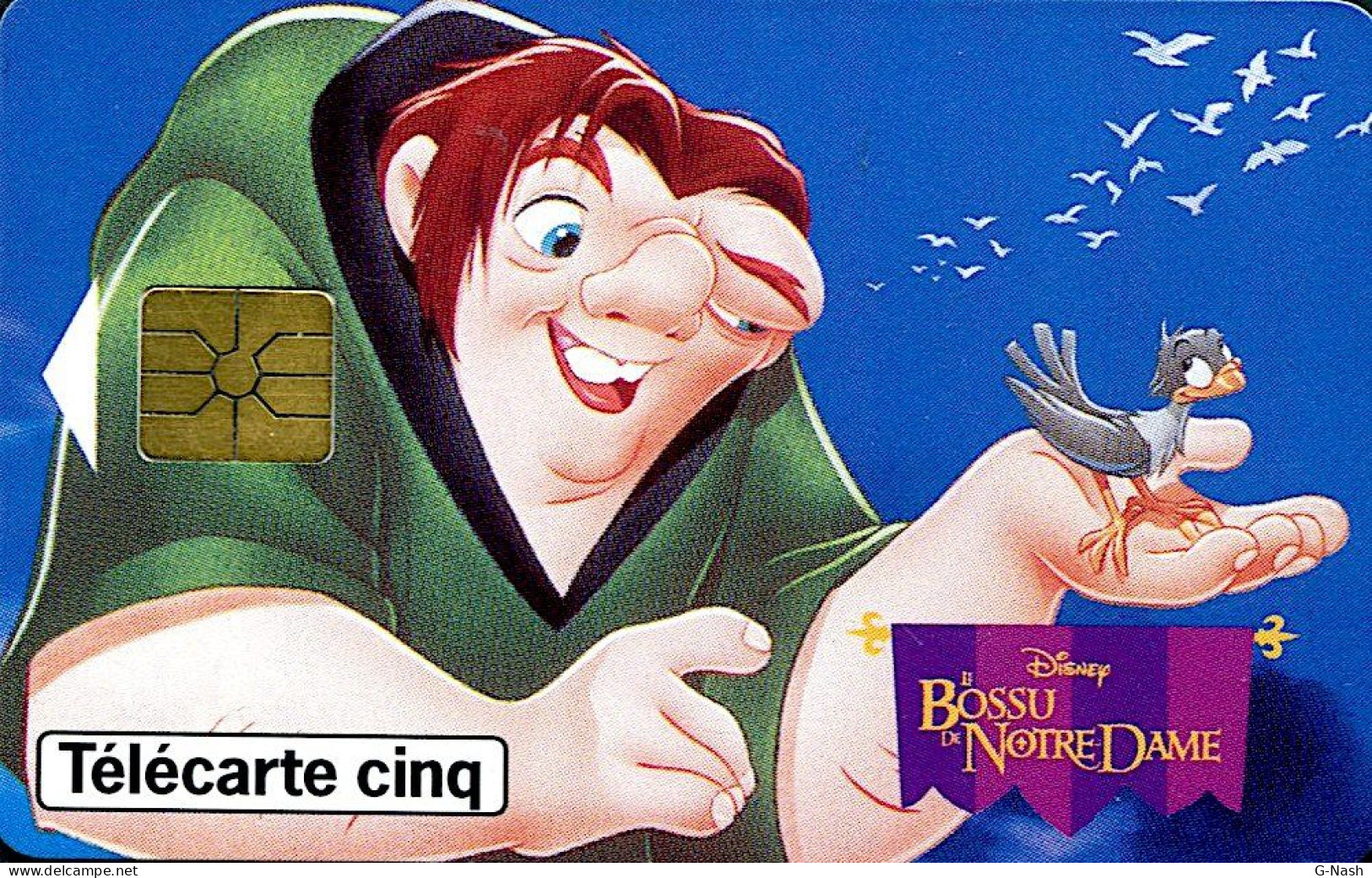 Télécarte 5u - GN243 - Le Bossu De Notre Dame (Disney) - 5 Unidades