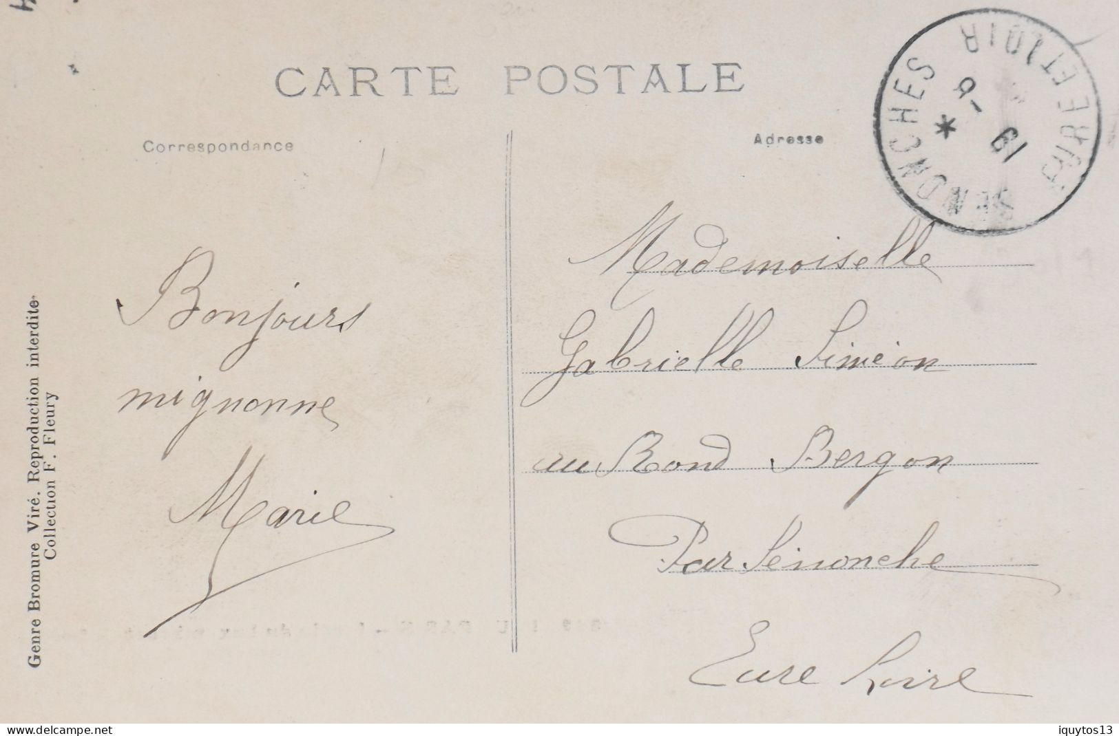 CPA. [75] > TOUT PARIS > N° 1869 - Jardin Du Luxembourg - Palais Du Sénat (VIe Arrt.) - 1908 - Coll. F. Fleury - TBE - Distretto: 06