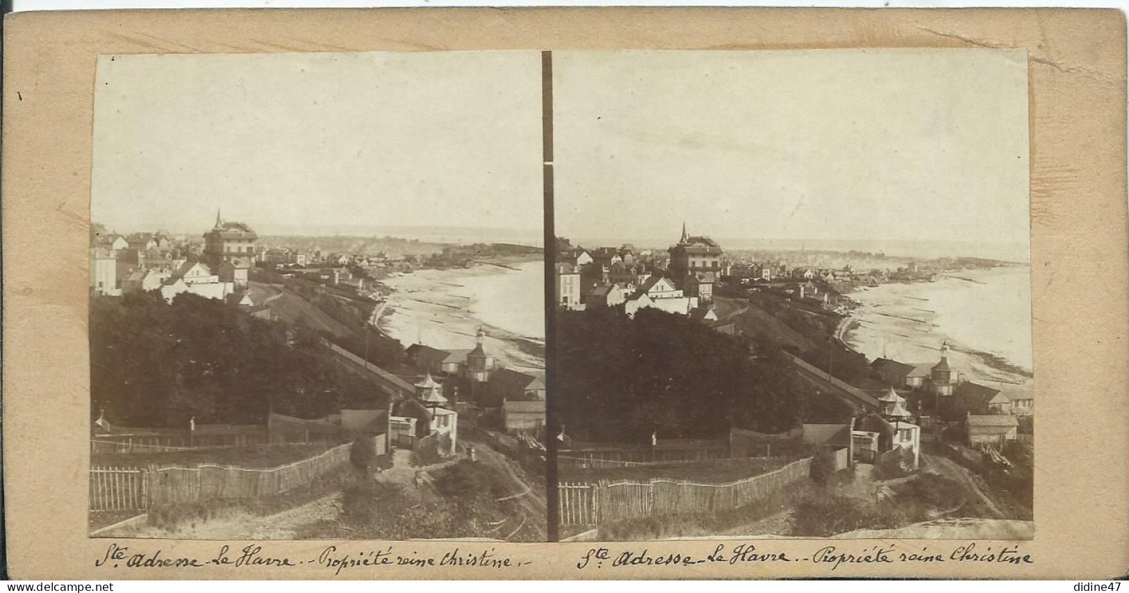 PHOTOS STÉRÉOSCOPIQUES - LE HAVRE - SAINTE ADRESSE - Propriété De La Reine Christine - Stereoscoop