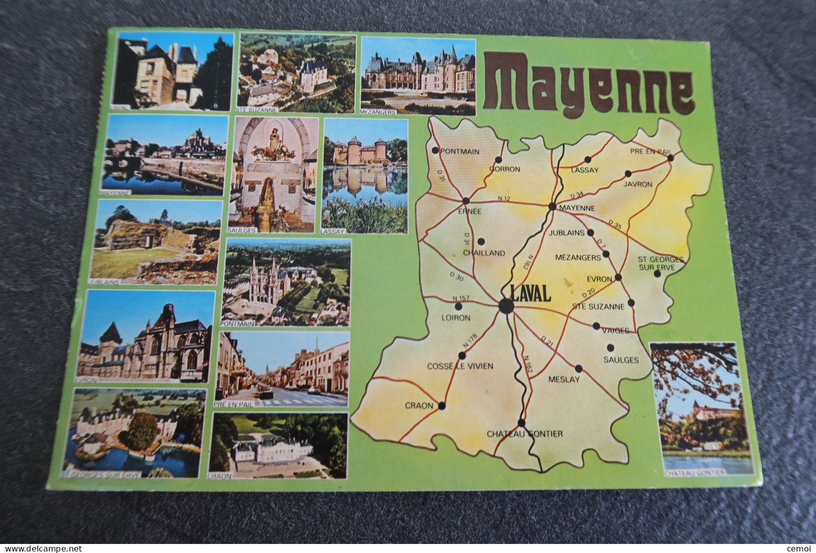 Lot De 3 CP Multivues Différentes -  Carte Du Département De La MAYENNE (53) avec Vues Autour. - Autres & Non Classés