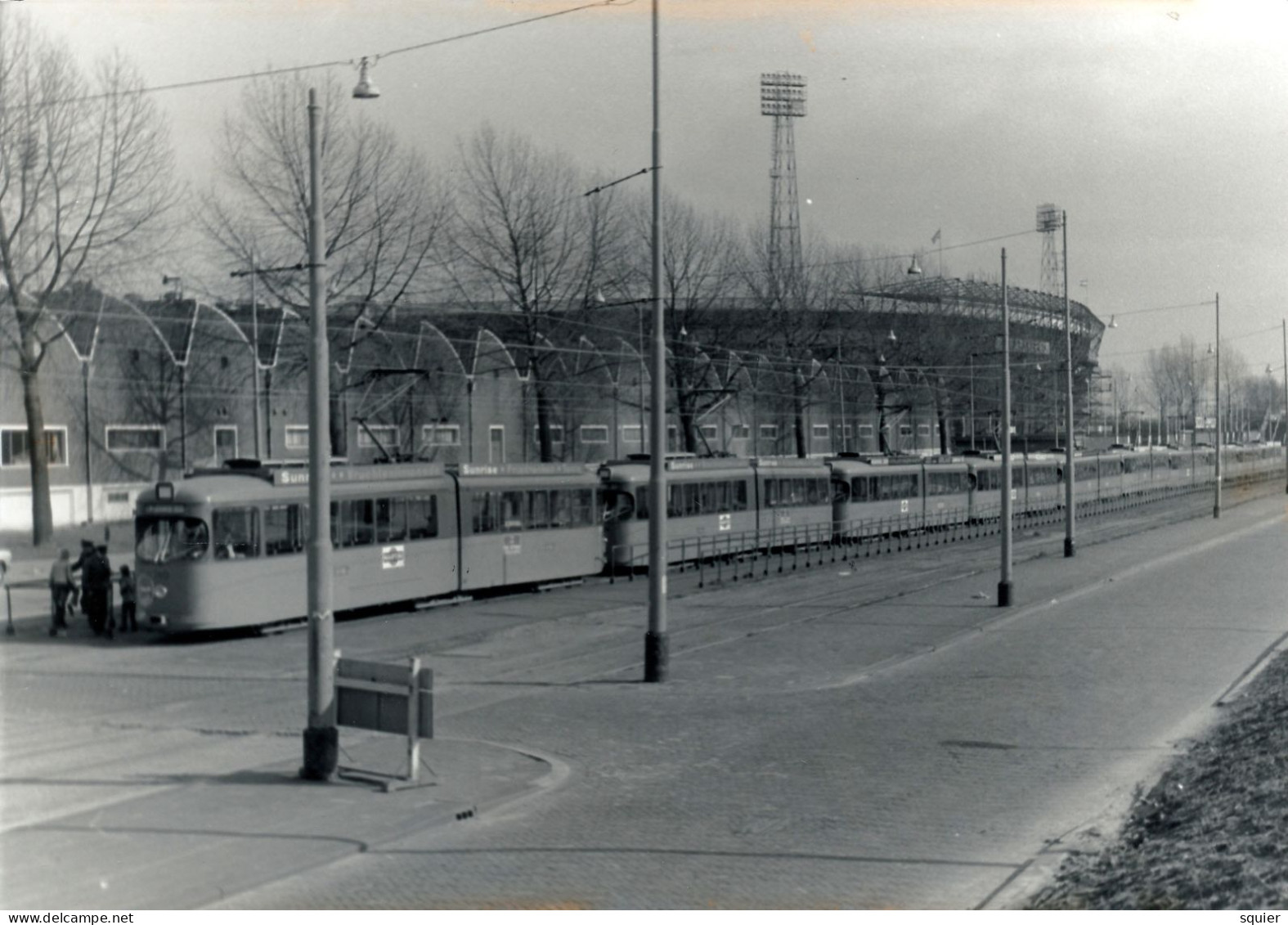 Rotterdam, Stadion, Feijenoord, Voetbalextra, Trams, Real Photo - Europa