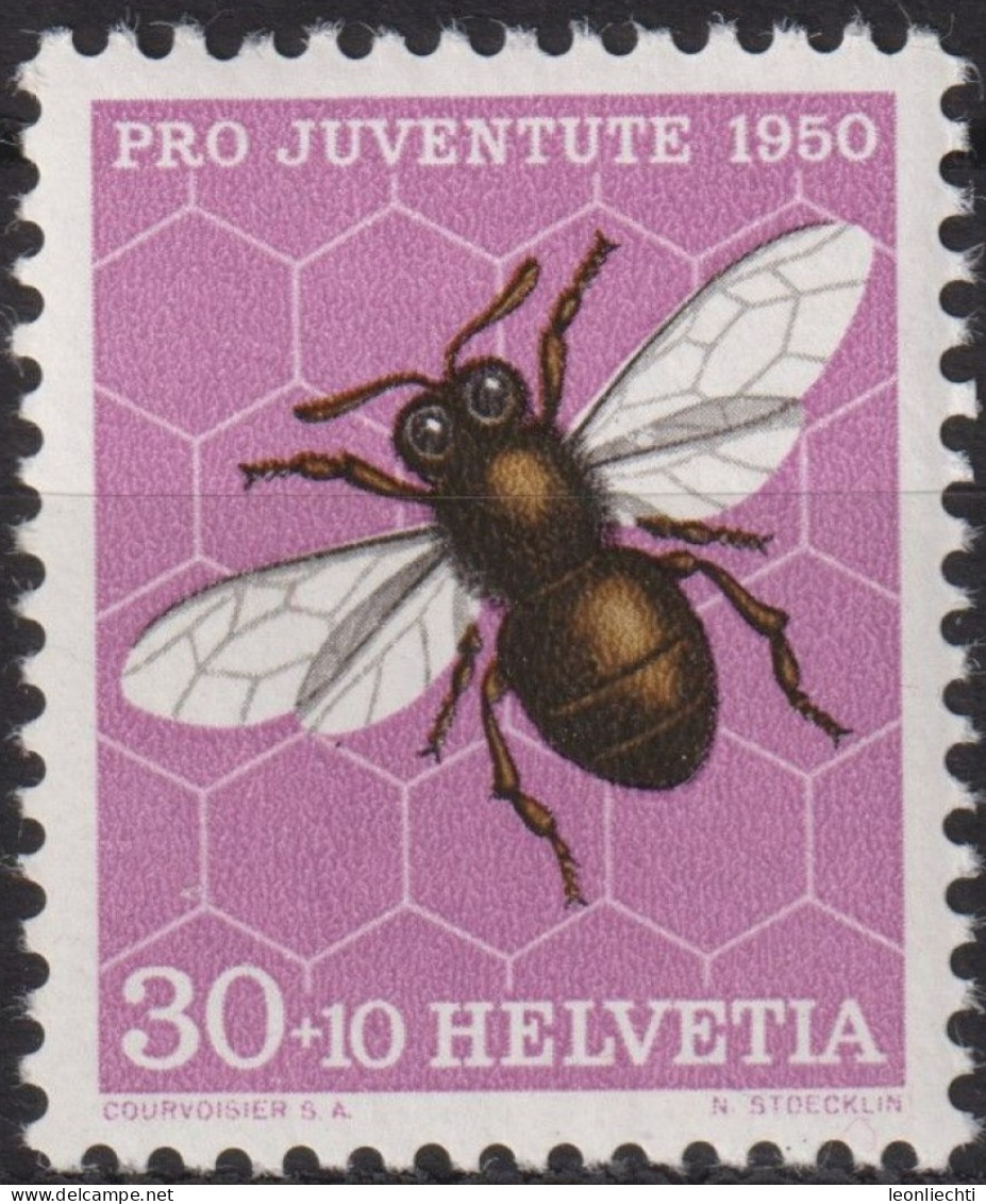 1950 Schweiz Pro Juventute ** Mi:CH 553, Yt:CH 505, Zum:CH J136, Biene - Ungebraucht