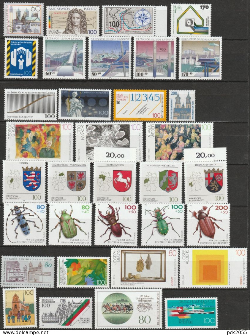 BRD Jahrgang1993 MiNr.1645 -1708 ** Postfrisch Hauptnummer Komplett  ( E 346 ) Günstige Versandkosten - Unused Stamps