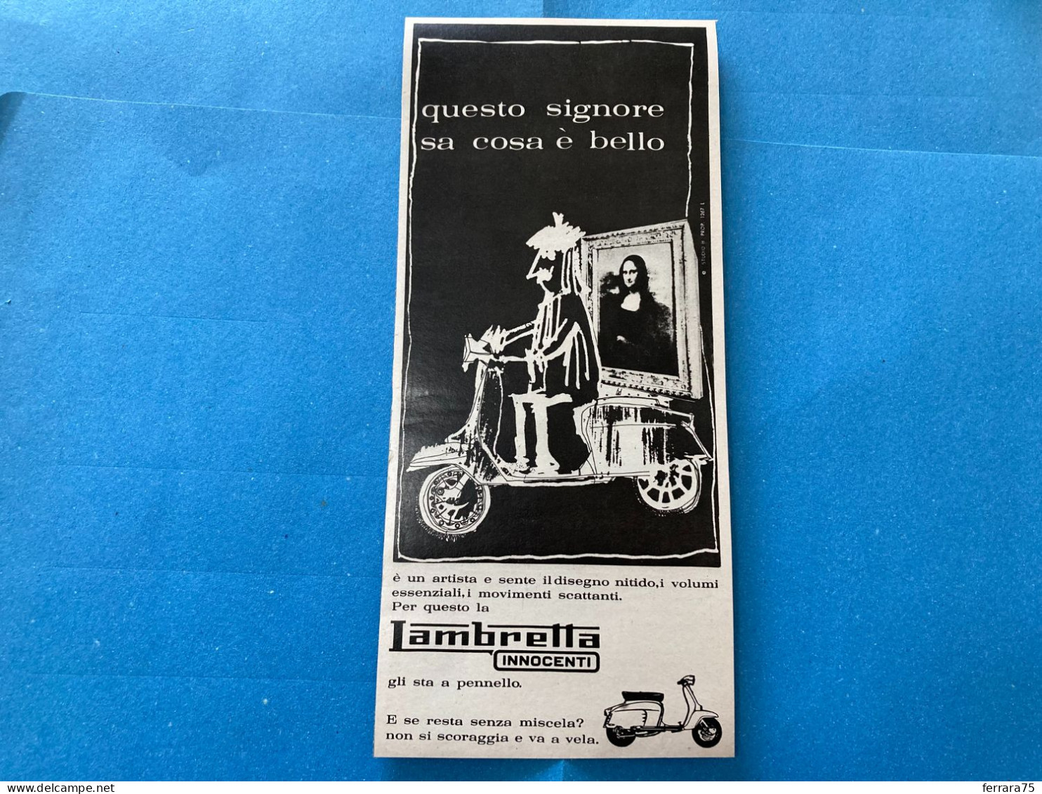 PUBBLICITà ADVERTISING LAMBRETTA INNOCENTI MONNA LISA. - Andere & Zonder Classificatie