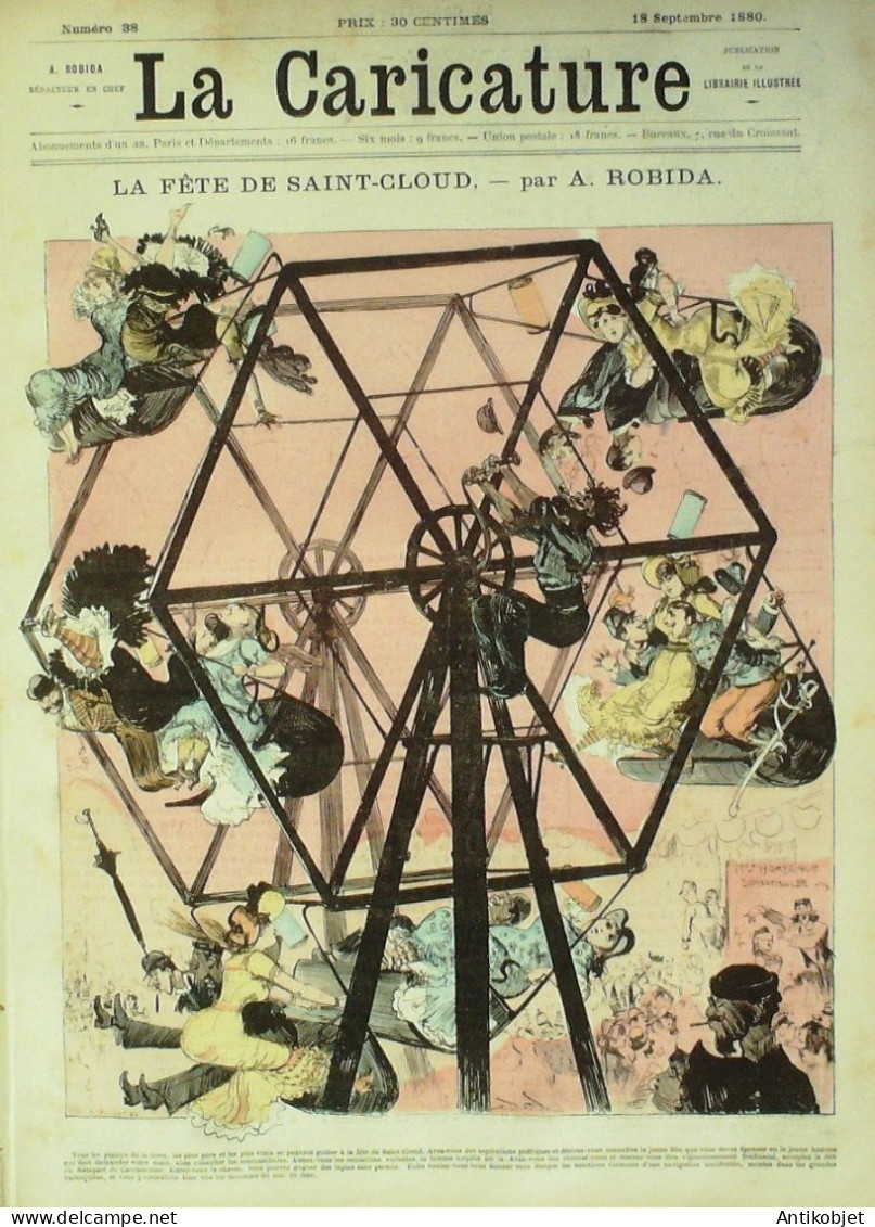 La Caricature 1880 N°  38 La Fête De Saint-Cloud Robida Trock Draner - Magazines - Before 1900