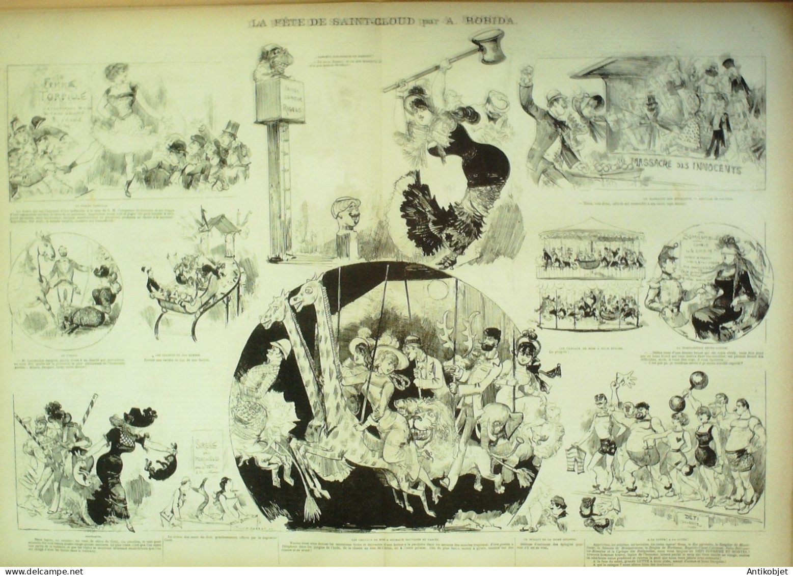 La Caricature 1880 N°  38 La Fête De Saint-Cloud Robida Trock Draner - Magazines - Before 1900