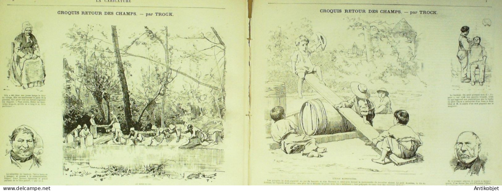 La Caricature 1880 N°  38 La Fête De Saint-Cloud Robida Trock Draner - Magazines - Before 1900
